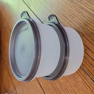 Set of 2 New Tupperware 1 Cup Snack Storage Serving Container Bowls with Seals.